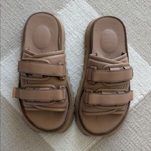 Marsell x Suicoke Beige Leather Slide Sandals